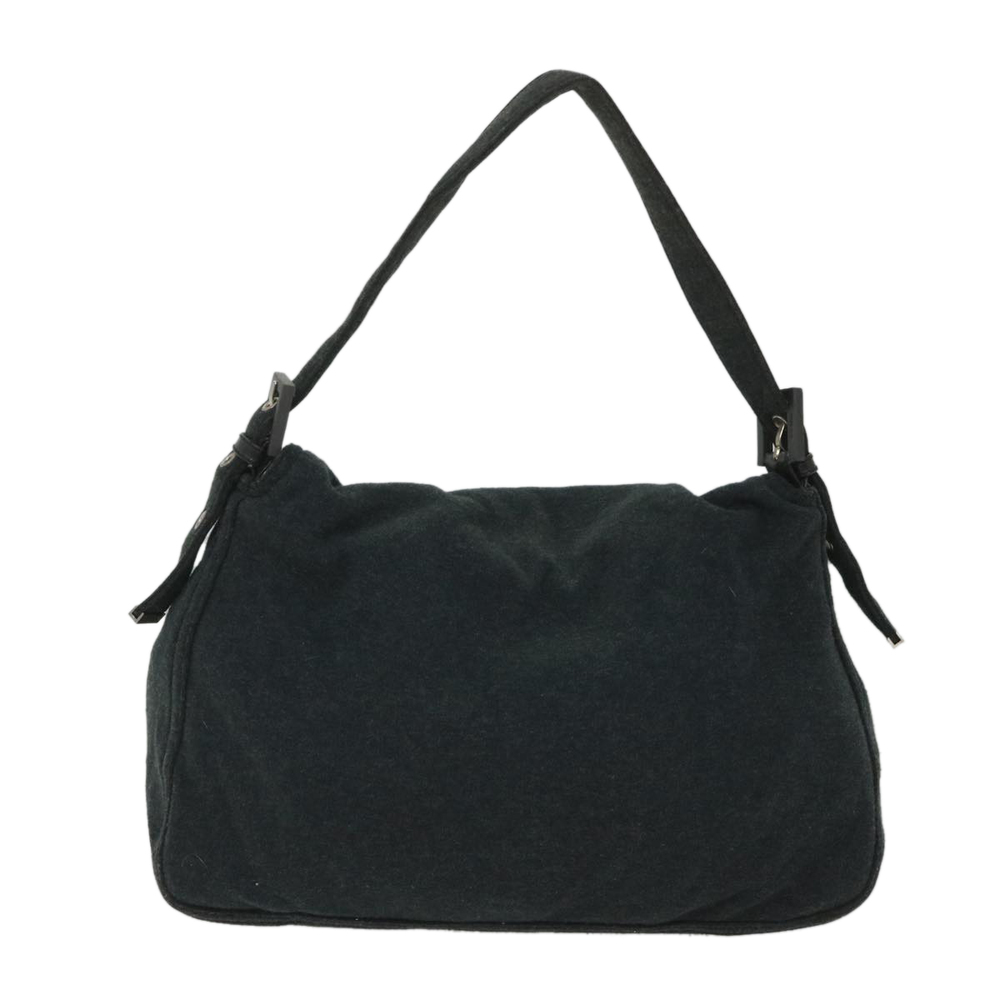 FENDI Mamma Baguette Shoulder Bag Cotton Gray 2305 26325 008 Auth ep2054 - Picture 2 of 16